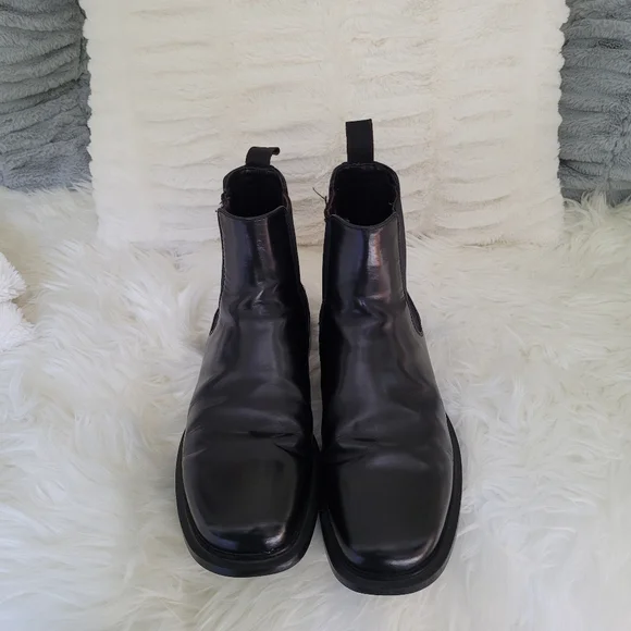 Prada | Shoes | Prada Mens 2t 796 Black Leather Chelsea 